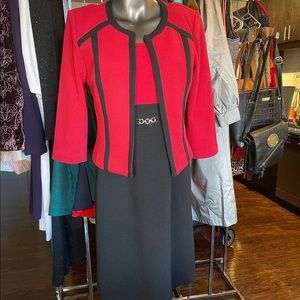 Studio One Red and Black Dress Suit